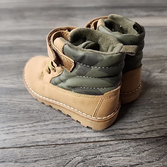 Lily & Dan Boys Brown Ankle Boot Size 7/8 Camo - Picture 4 of 9